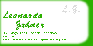 leonarda zahner business card